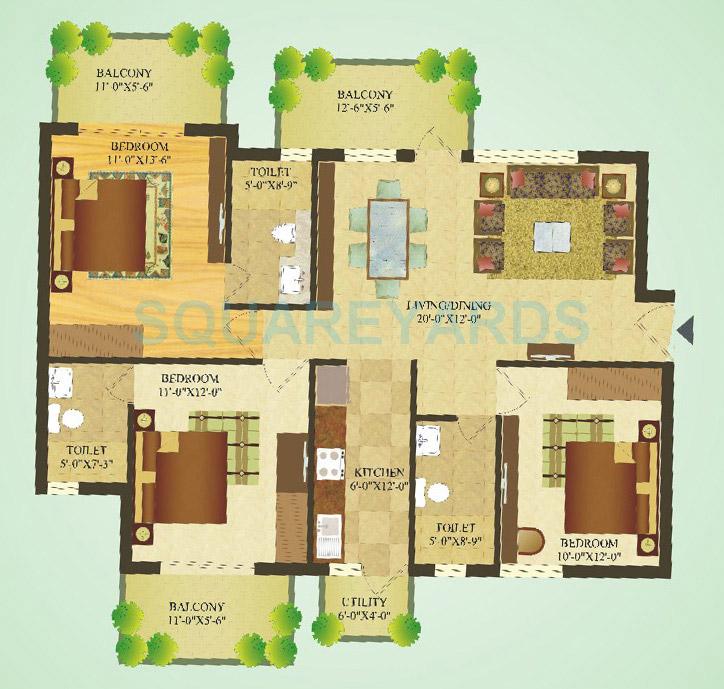 SARE Crescent Parc Green Parc — floor plan 2