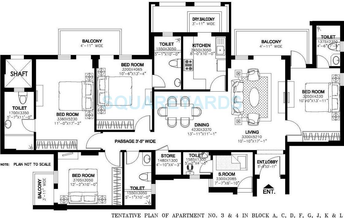 DLF New Town Heights I — floor plan 4