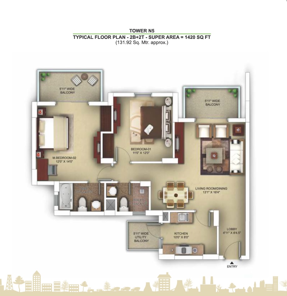 Paras Irene — floor plan 1