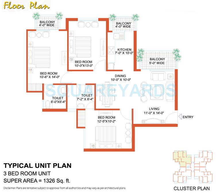 Tulip White — floor plan 1