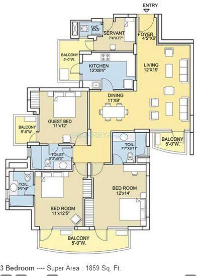 Bestech Park View City 2 — floor plan 1
