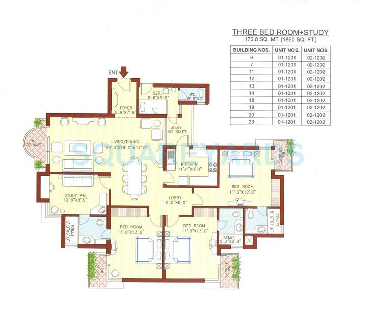 Vipul Greens — floor plan 1