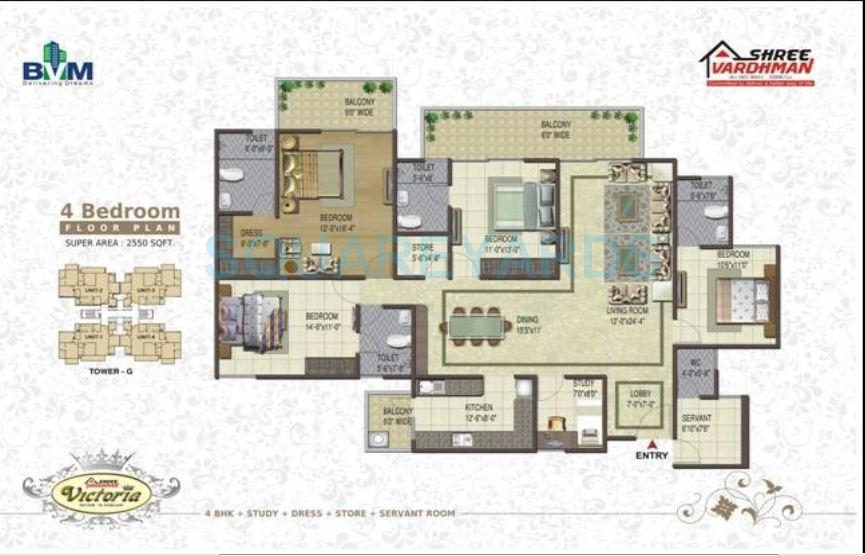 Shree Vardhman Victoria — floor plan 4