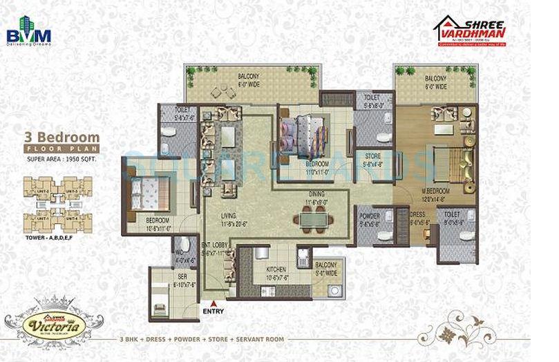 Shree Vardhman Victoria — floor plan 3