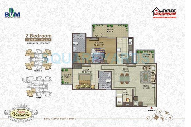 Shree Vardhman Victoria — floor plan 1