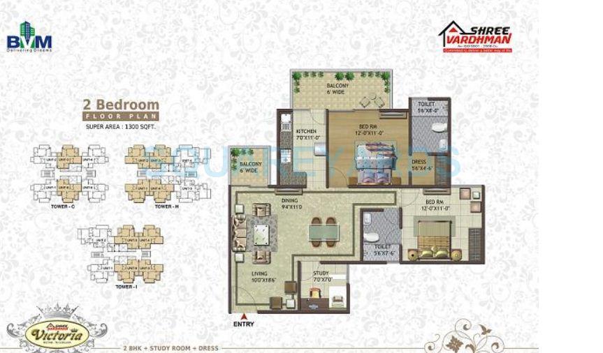 Shree Vardhman Victoria — floor plan 2