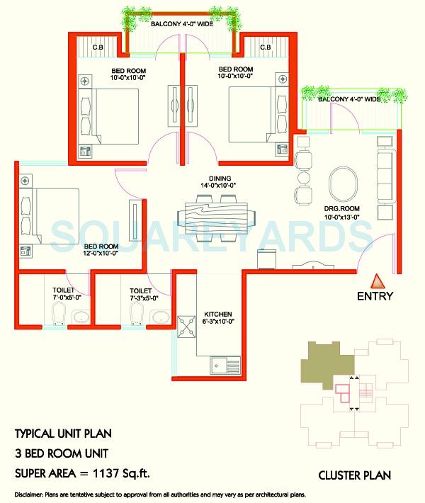 Tulip Orange — floor plan 1