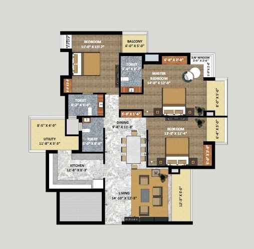 Shri Radha Sky Gardens — floor plan 4