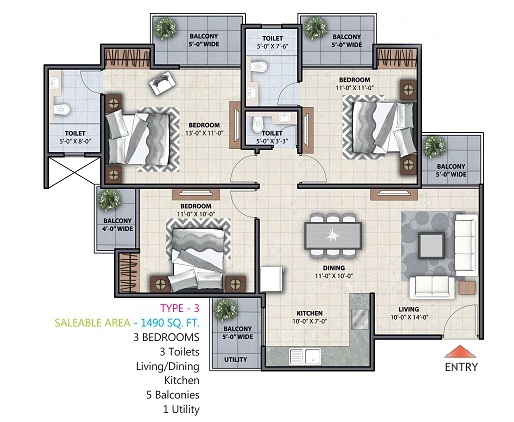 Supercity Mayfair Residency Phase II — floor plan 2