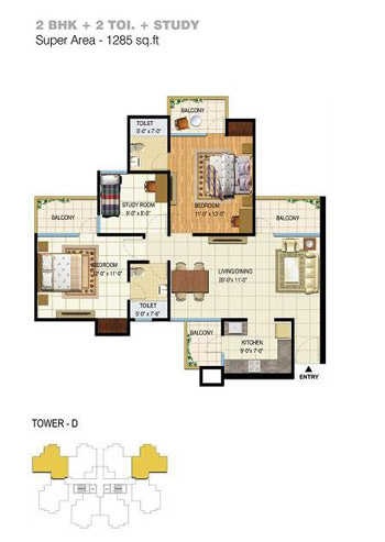 Amrapali Spring Meadows — floor plan 3