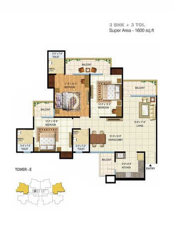Amrapali Spring Meadows — floor plan 4