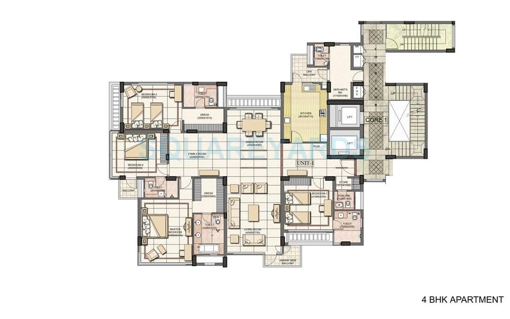 Jaypee Green Jade Apartments — floor plan 3