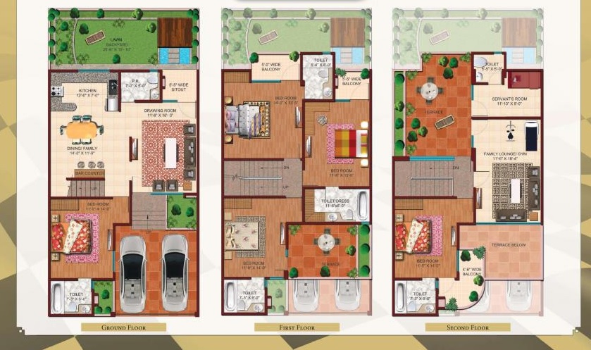 Ajnara London Square — floor plan 3