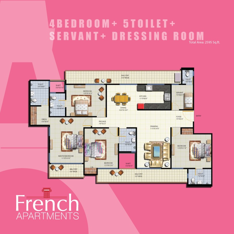 Anthem French Apartments — floor plan 2