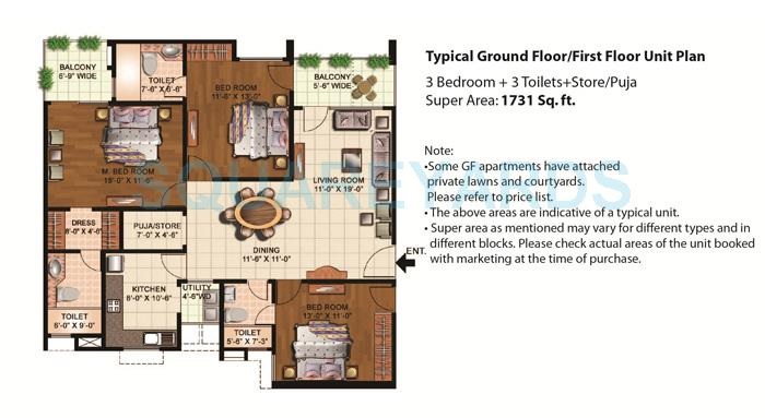 Eldeco Mystic Green Phase II — floor plan 2