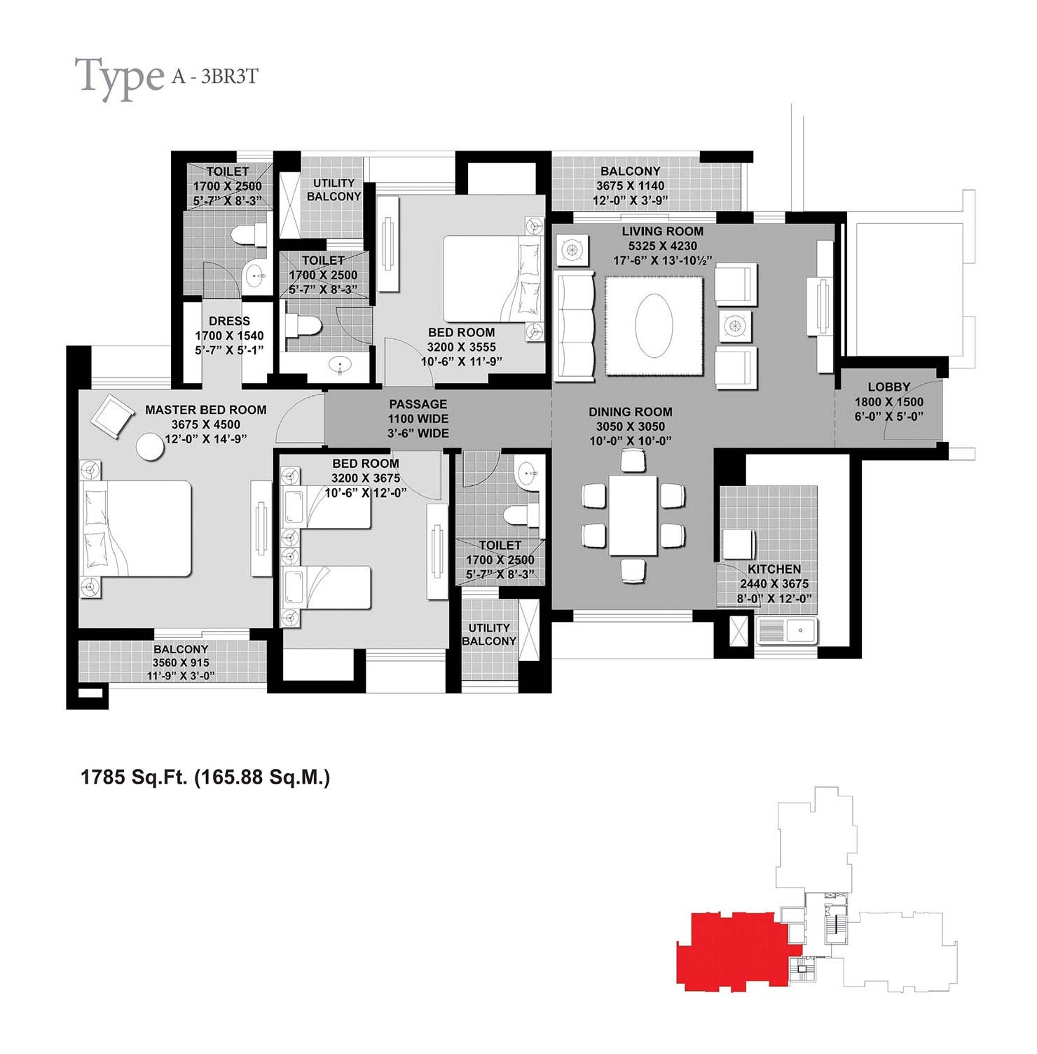 Unitech Verve — floor plan 3