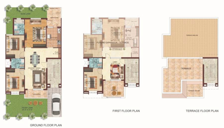 Omaxe Palm Greens Villas — floor plan 1