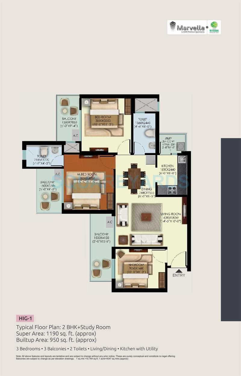 Mahagun My Woods — floor plan 2