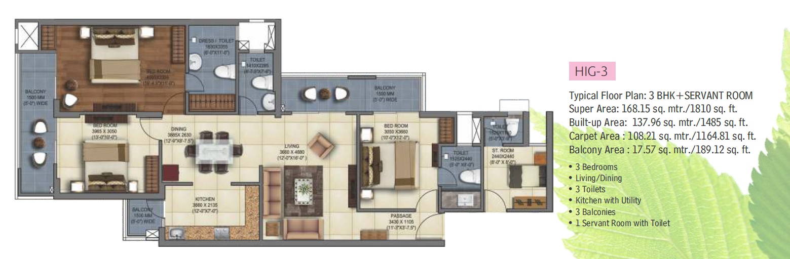 Mahagun My Woods — floor plan 4