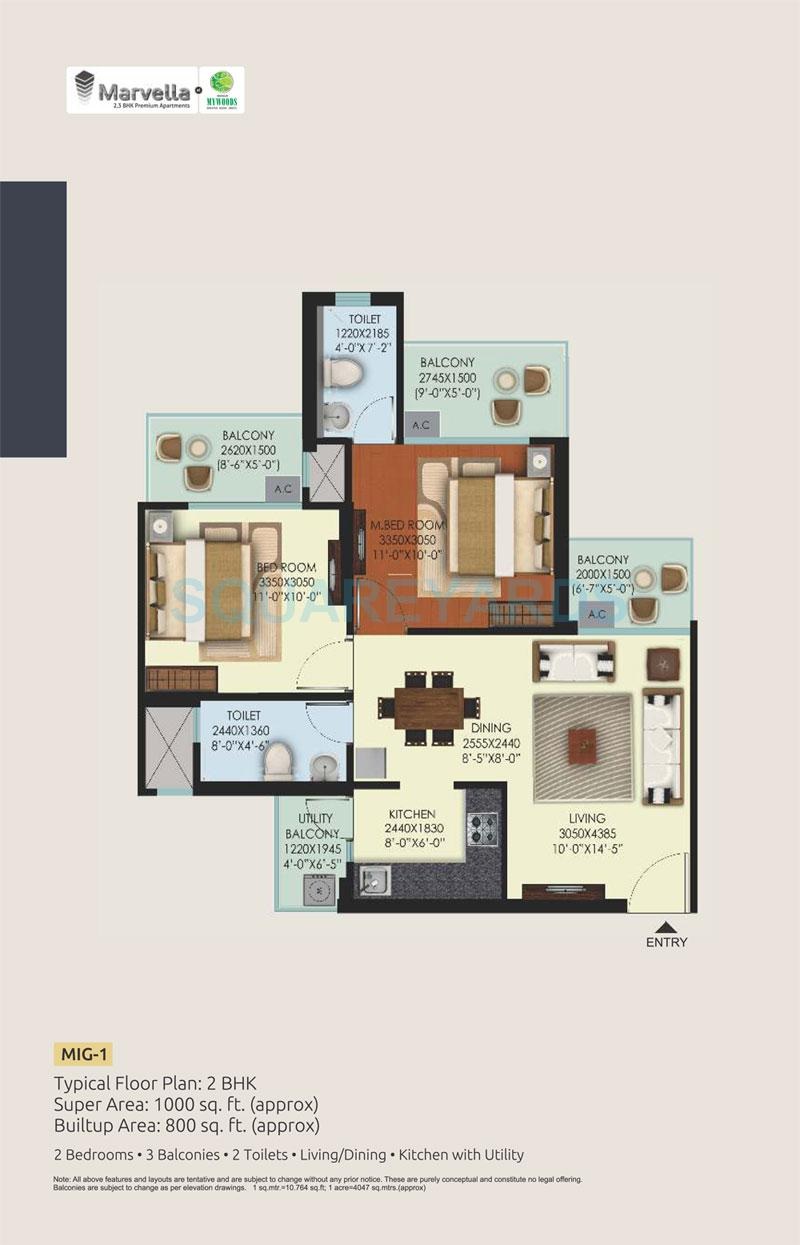 Mahagun My Woods — floor plan 1