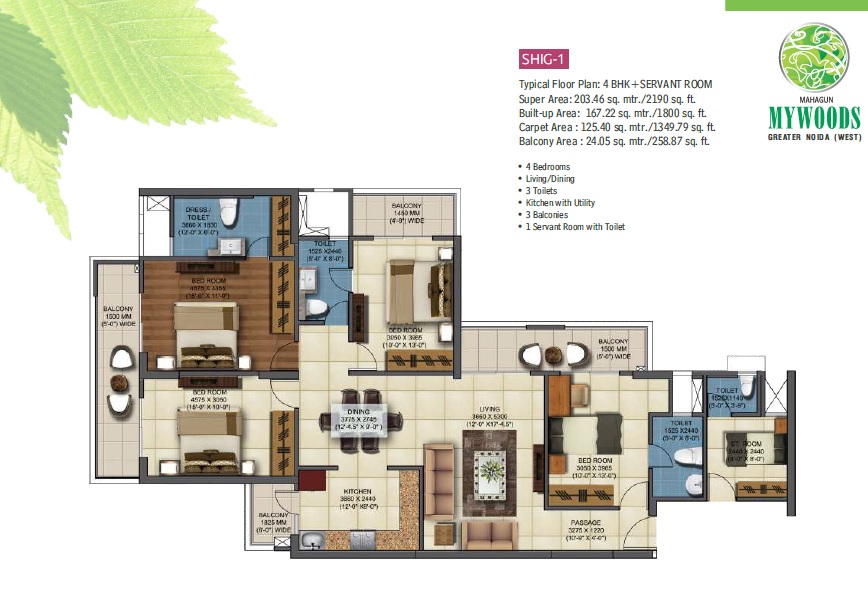 Mahagun My Woods — floor plan 5