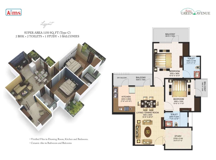Aims Greens Avenue — floor plan 2