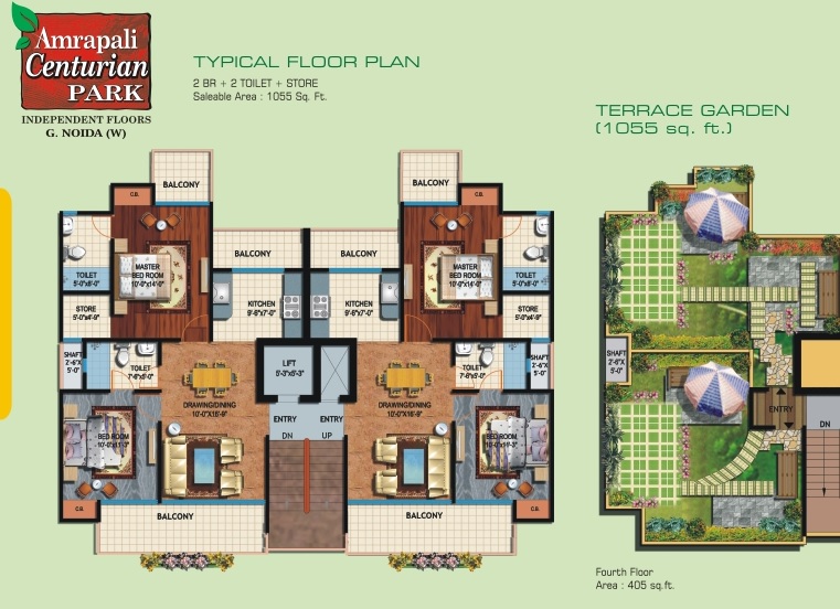 Amrapali Centurian Park Phase II — floor plan 1