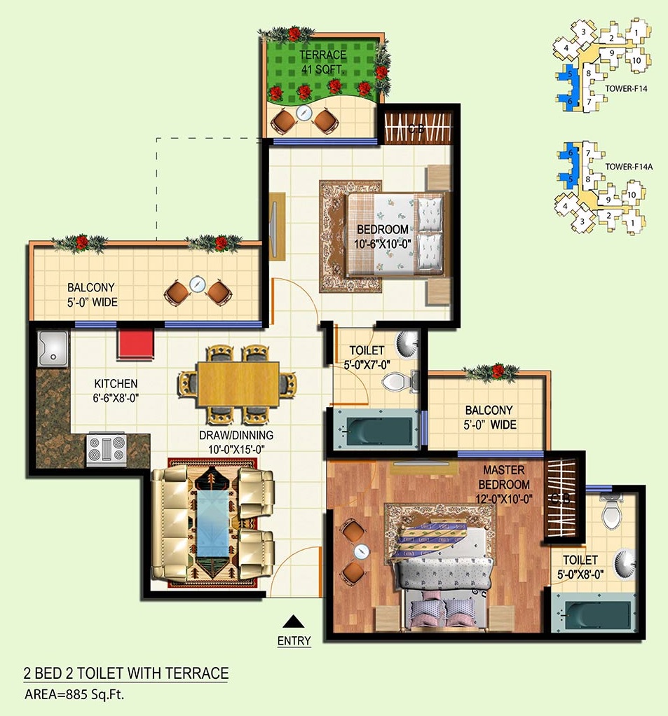 Amrapali Courtyard — floor plan 1