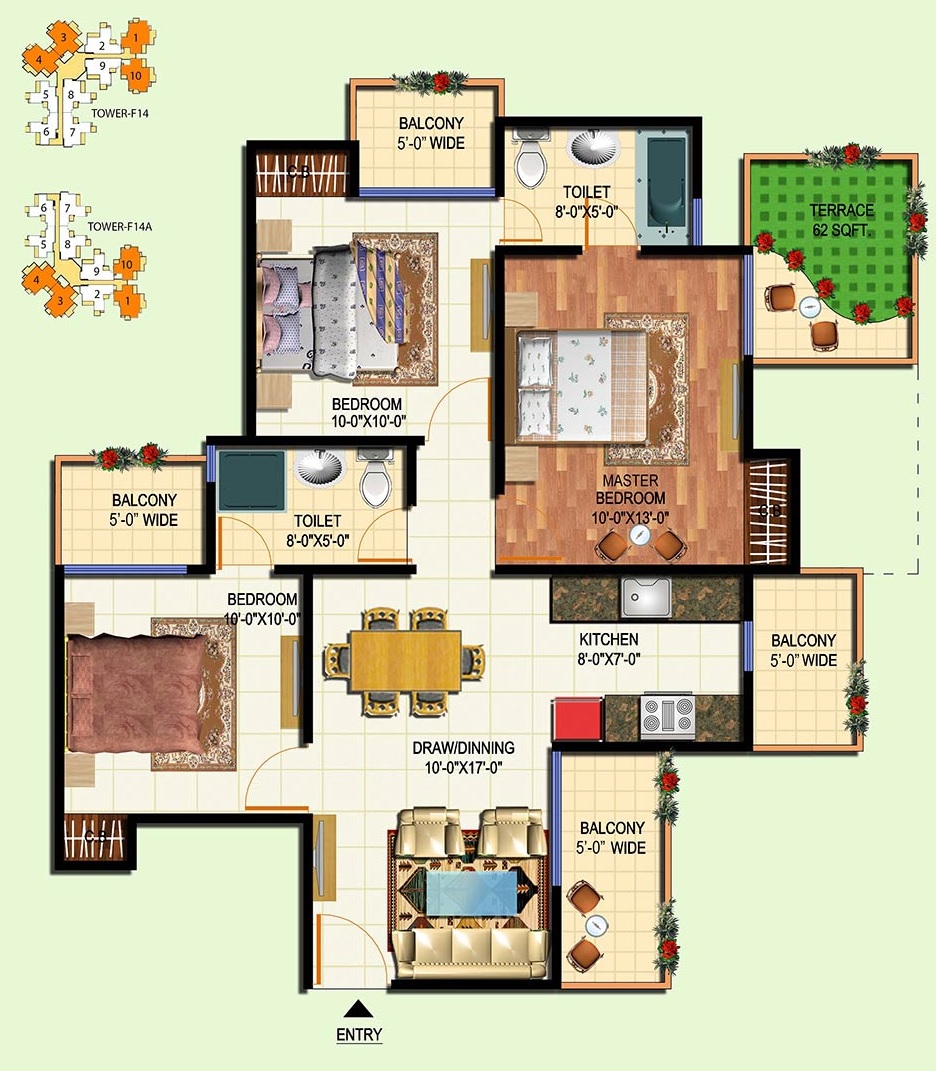 Amrapali Courtyard — floor plan 3