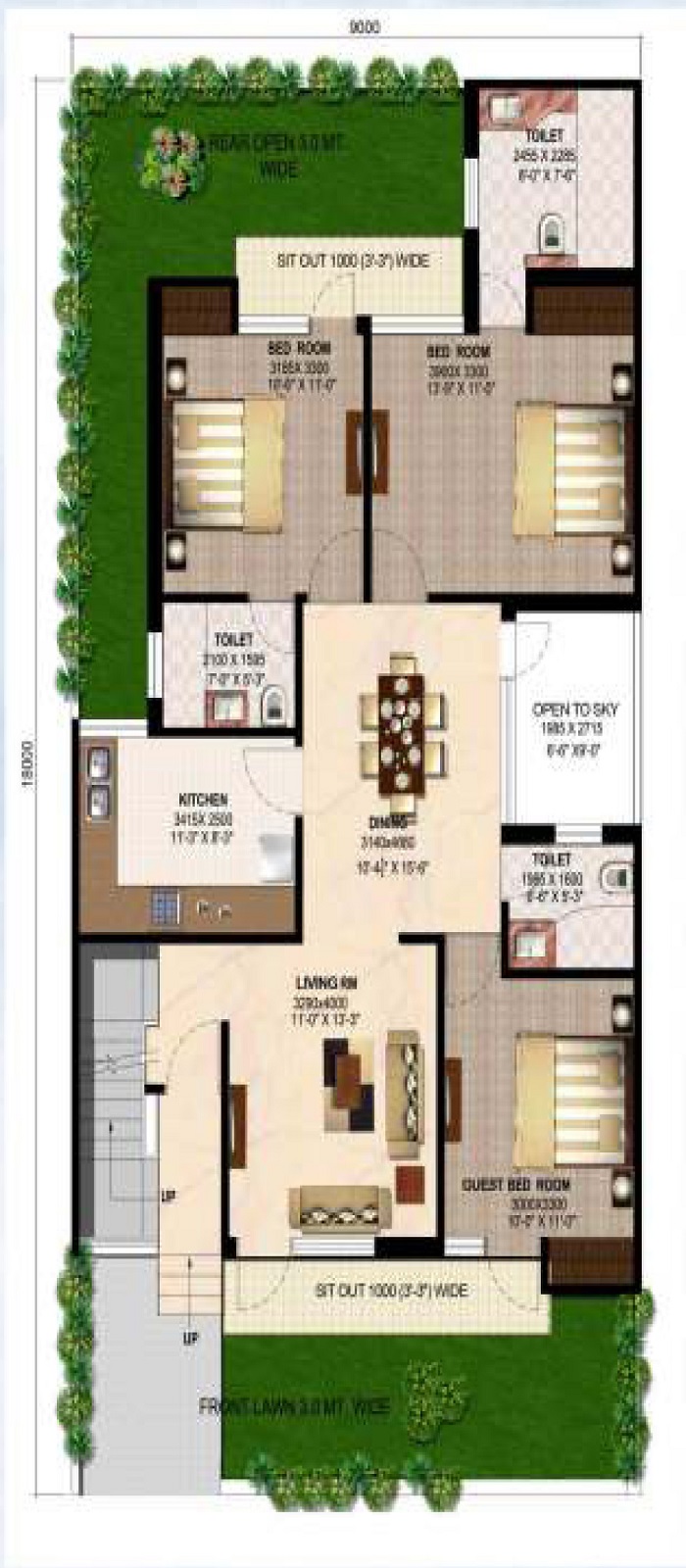 Ansal Freesia Floors — floor plan 1