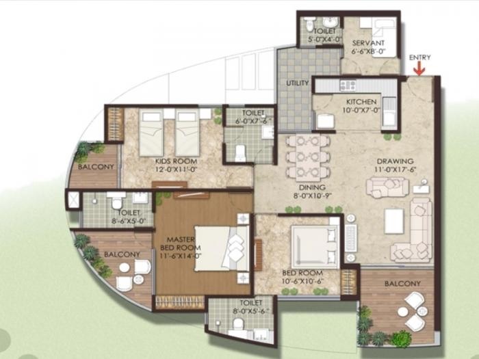 Krishna Aprameya Premium Residential Towers — floor plan 1