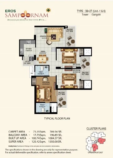 Eros Sampoornam III — floor plan 5