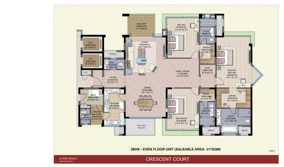 Jaypee Green Crescent Court — floor plan 3