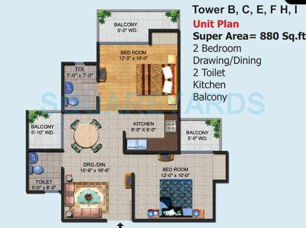 Ajnara Homes Phase 2 — floor plan 1