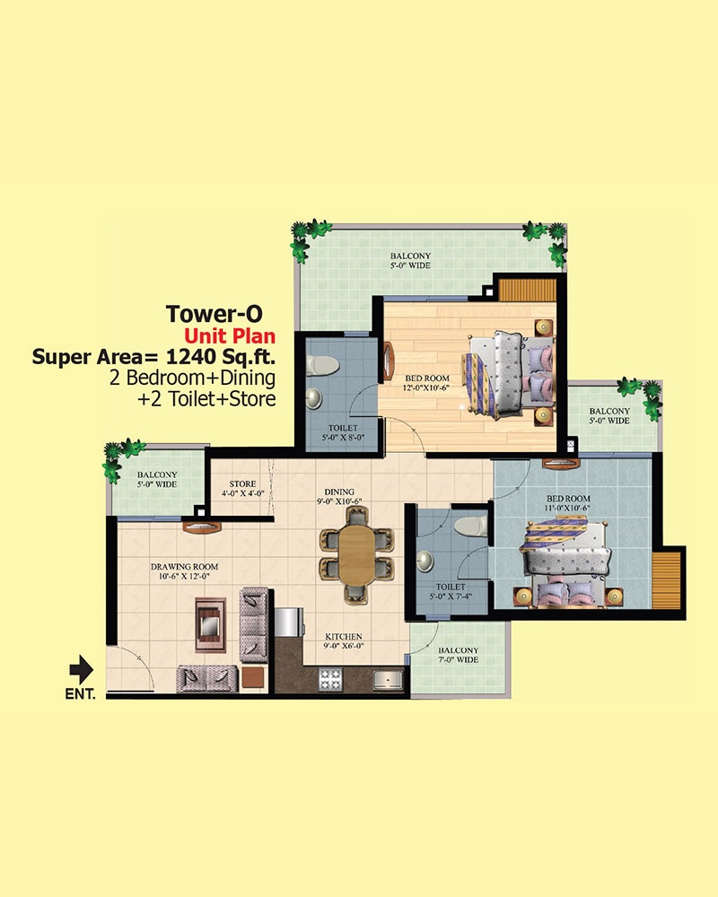 Ajnara Homes Phase 2 — floor plan 2
