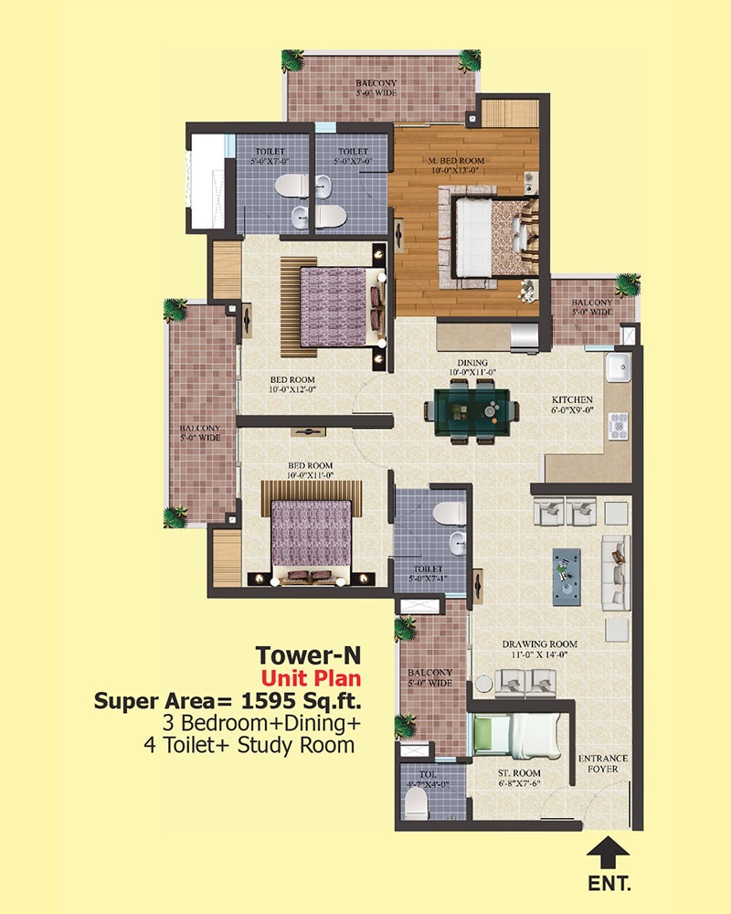 Ajnara Homes Phase 2 — floor plan 4