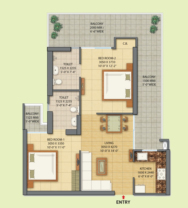 Gaur City — floor plan 1