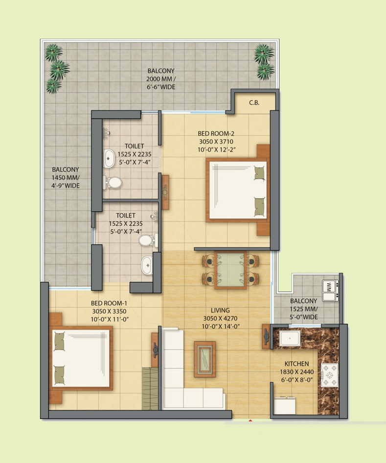 Gaur City — floor plan 3