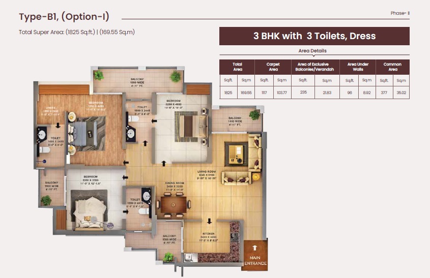 Purvanchal Royal City II — floor plan 2