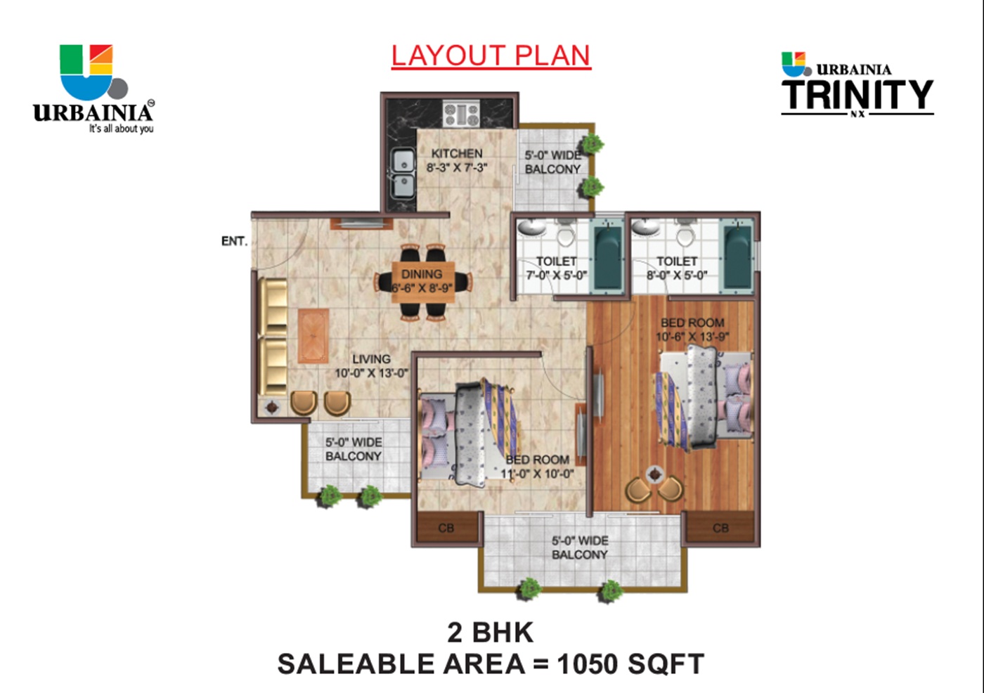 Urbainia Trinity NX — floor plan 2