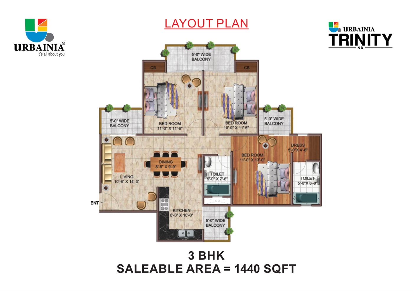 Urbainia Trinity NX — floor plan 3