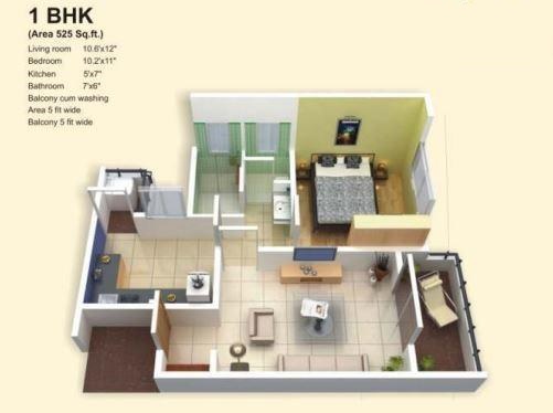 Adhar The Business Capital-High Rise Apartment — floor plan 1