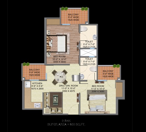 Supertech Up Country — floor plan 1