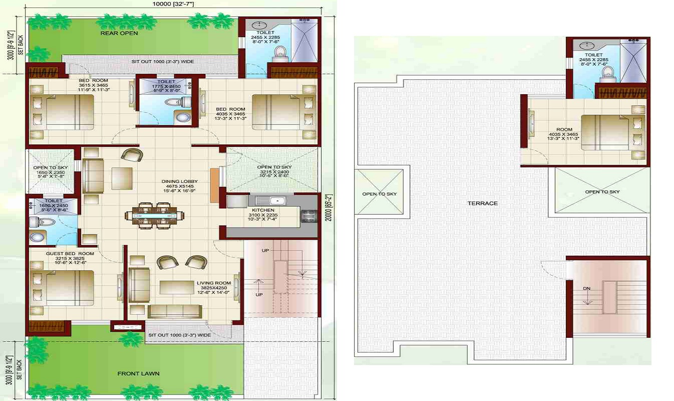 Ansal Megapolis Zinnia Gardens Villas — floor plan 1