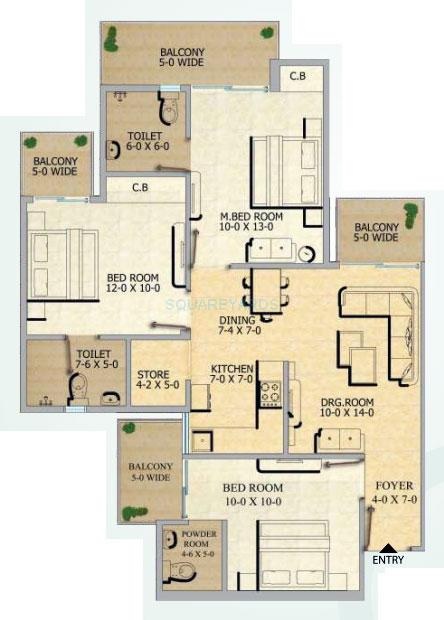 Gaur City-2 12 Th Avenue — floor plan 3