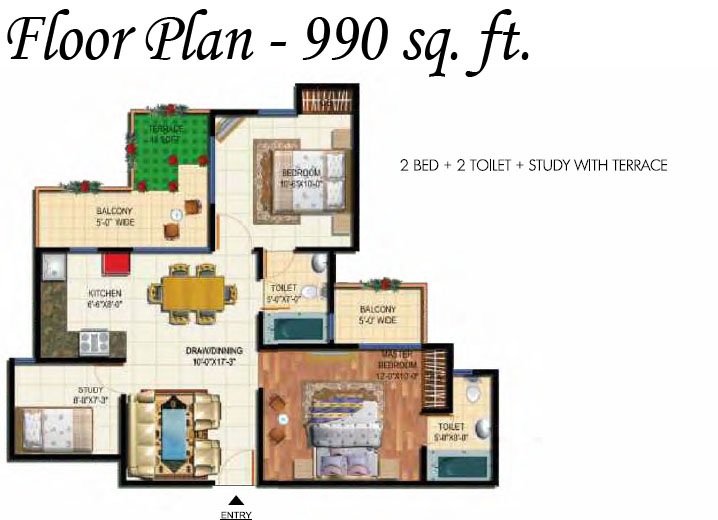 Amrapali O2 Valley — floor plan 3
