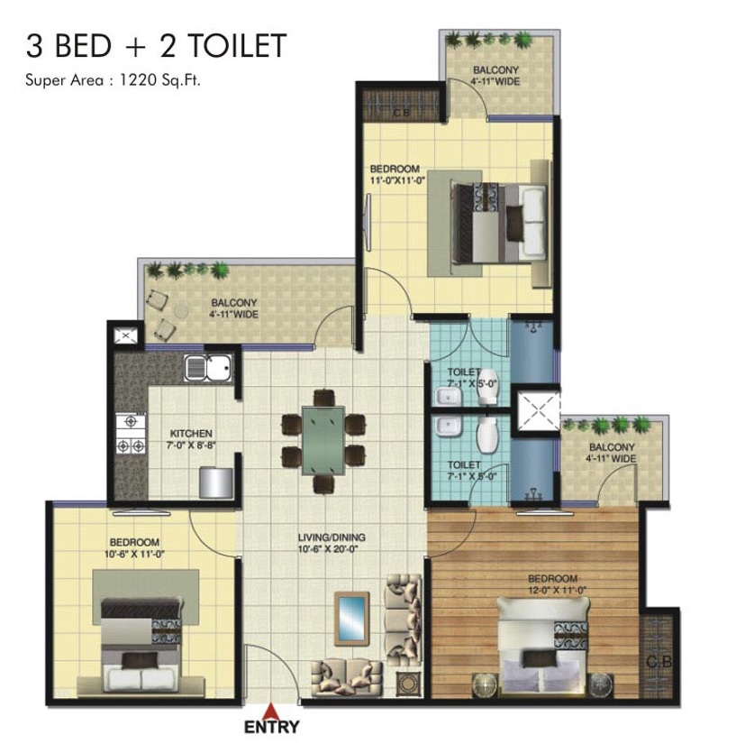 Amrapali Jaura Heights — floor plan 5