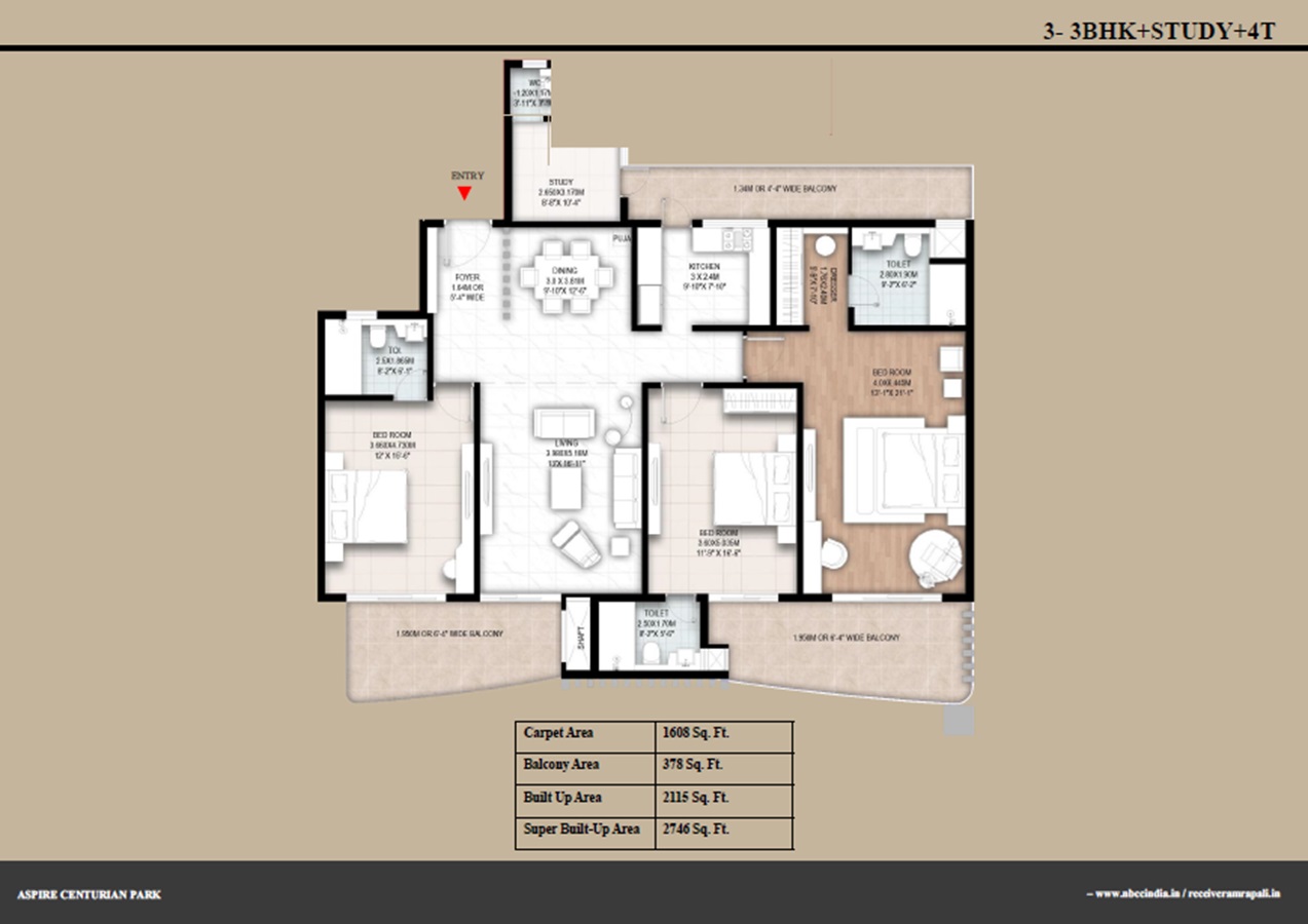 Amrapali Centurian Park — floor plan 1