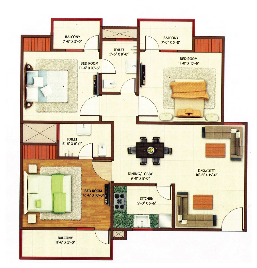 Oasis Homes — floor plan 3