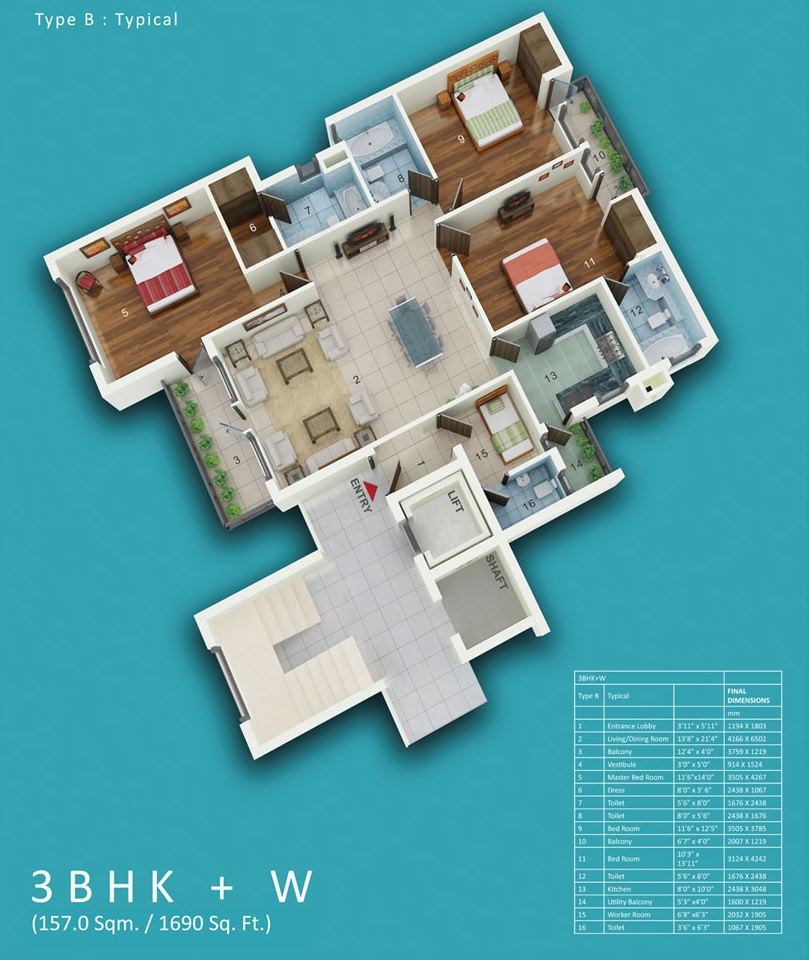 Jaypee Sports City — floor plan 3